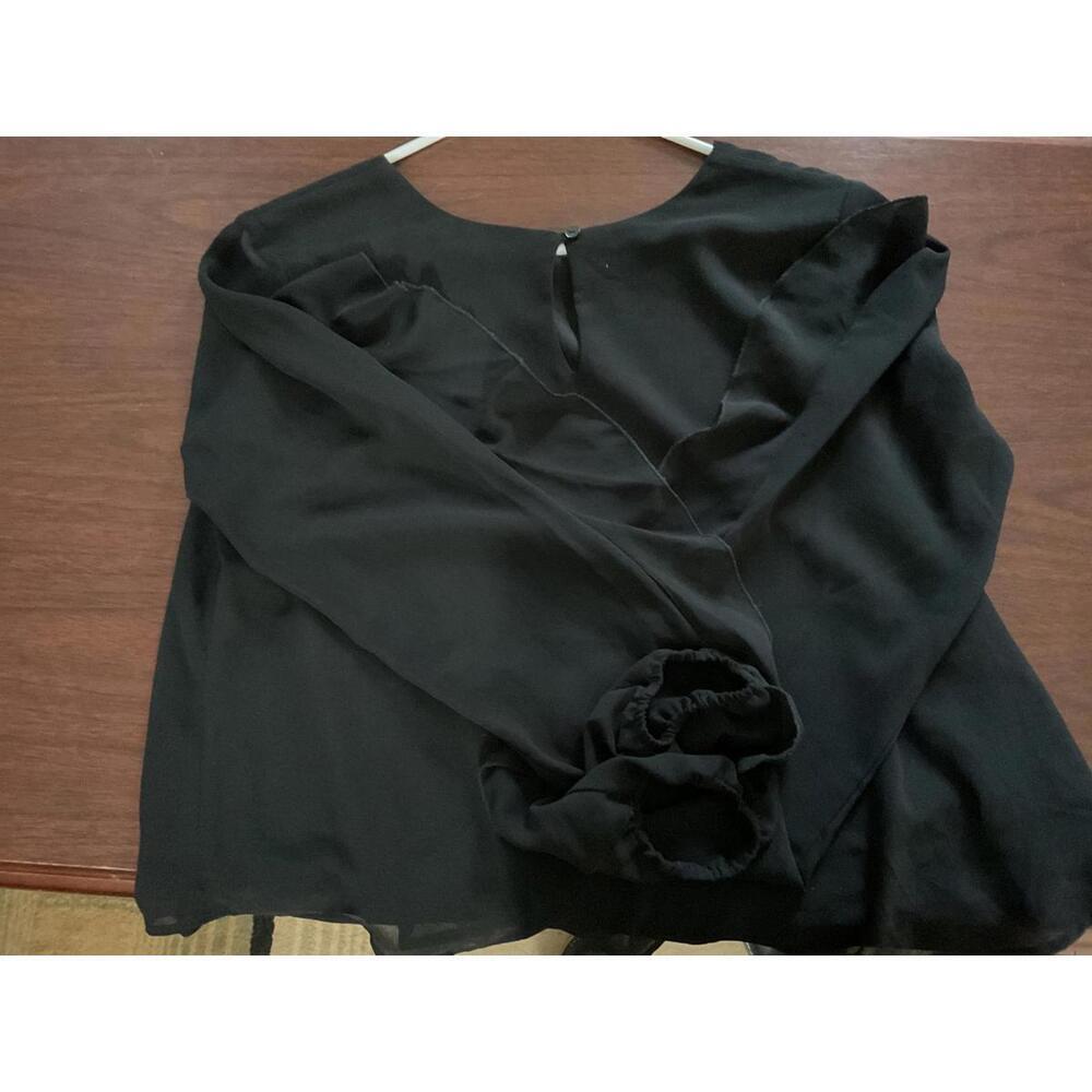 Xhilaration black long sleeve Medium Blouse shirt - Picture 10 of 10